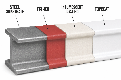 Steel Fireproofing System Diagram